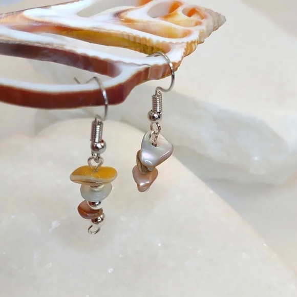 Abalone Shell Earrings Handmade - Picture 4 of 10